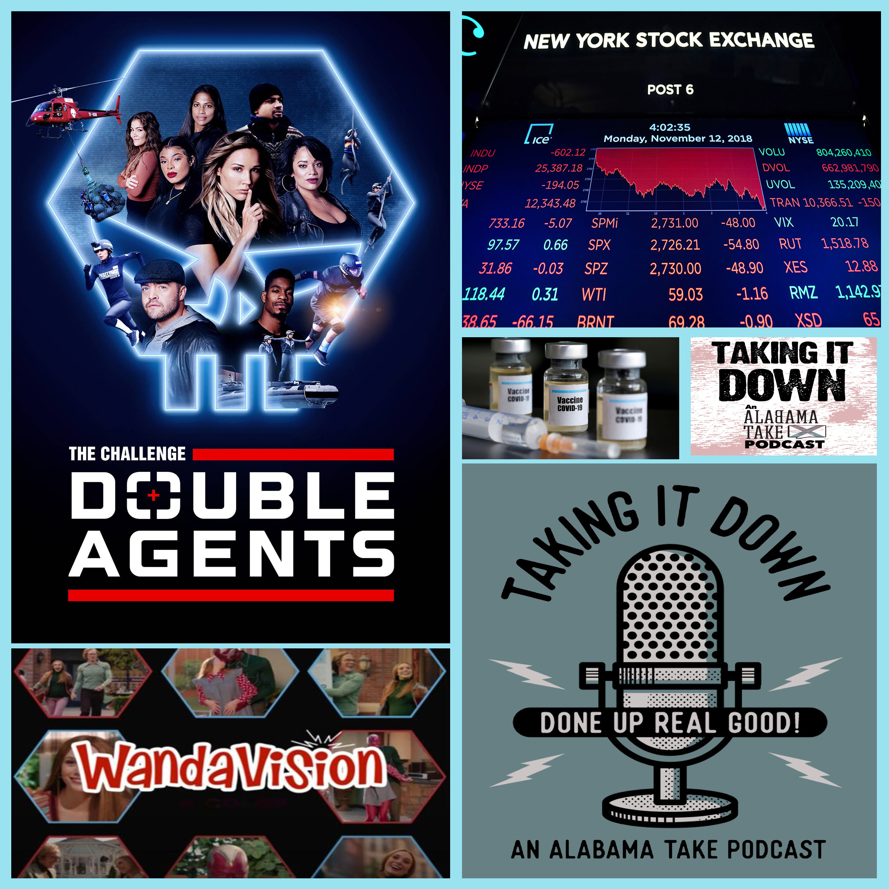 Taking It Down Podcast 59 – Stock Tips, WandaVision, and The Challenge: Double Agents