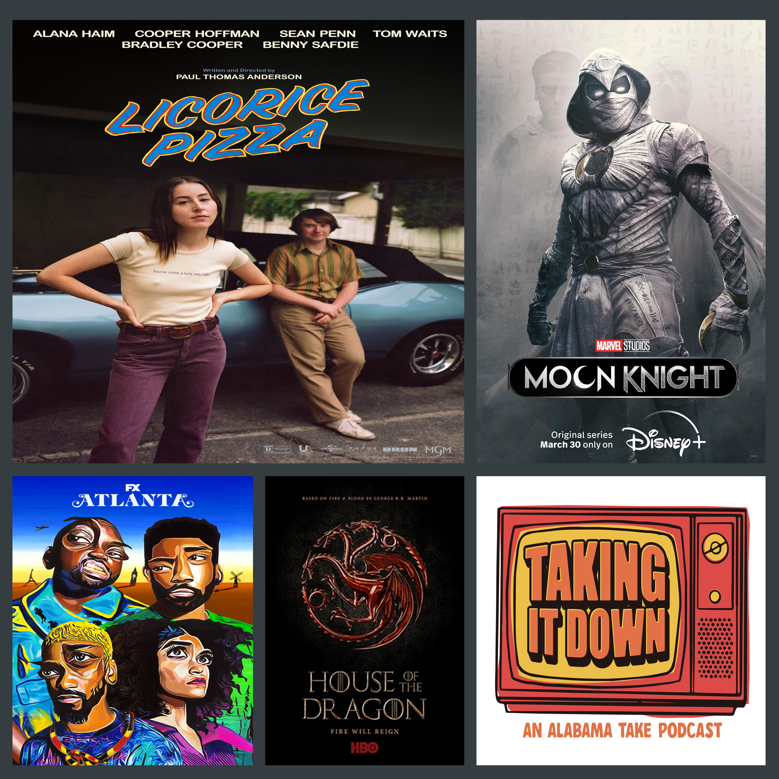Taking It Down 112: Listener of the Week, Licorice Pizza, and Moon Knight